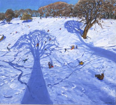 Chatsworth, winter tree shadows, 2013 by Andrew Macara